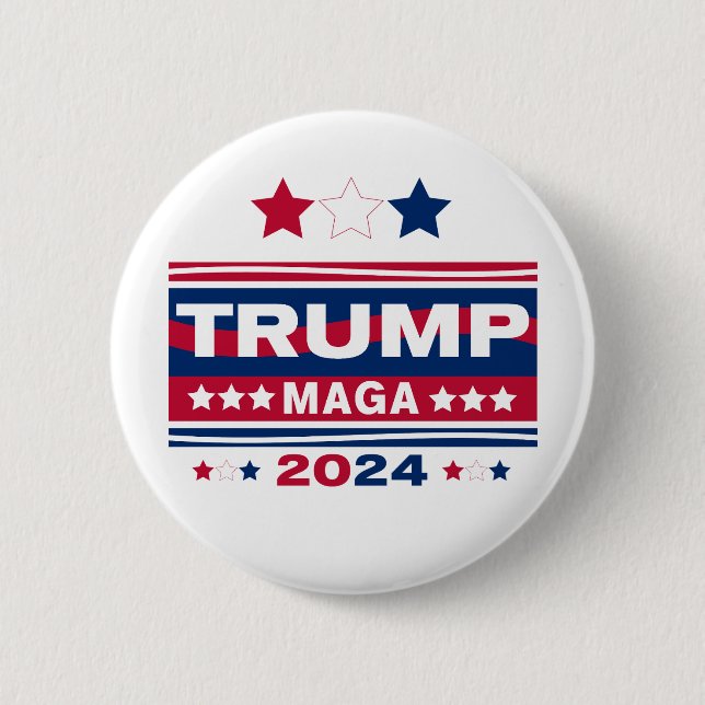BADGE ROND 5 CM TRUMP~MAGA~2024 (Devant)