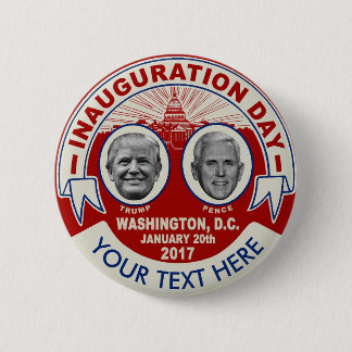 Badge Rond 5 Cm Trump Pence Ajoutez Votre Propre Slogan Jour D'Ina