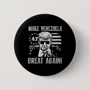 Badge Rond 5 Cm Trump rend le Venezuela à nouveau grand