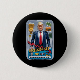 Badge Rond 5 Cm Trump Satire Survié Récession Box Set Action Fig