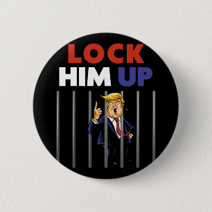 Badge Rond 5 Cm Trump Shirt - Enfermez-Le - Anti Trump