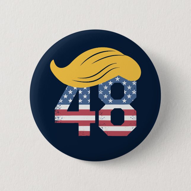 Badge Rond 5 Cm Trump, troisième mandat Trump 2028 (Devant)