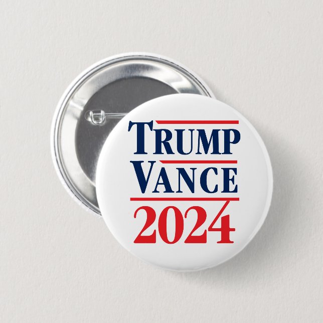 Badge Rond 5 Cm Trump Vance 2024 (Devant & derrière)