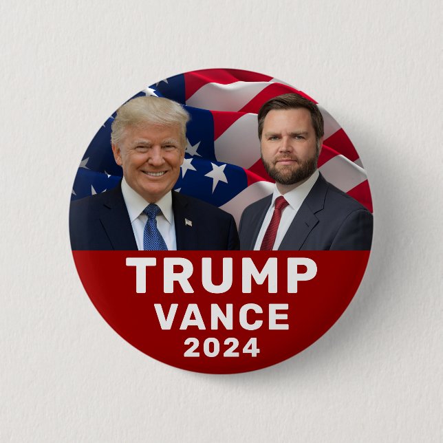 Badge Rond 5 Cm Trump Vance 2024 (Devant)