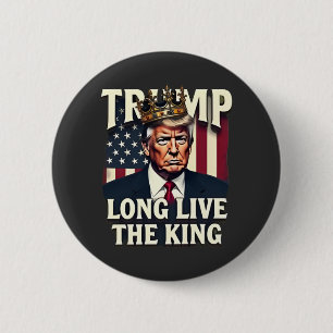 Badge Rond 5 Cm Trump Vive le roi Pro Trump Patriotique 