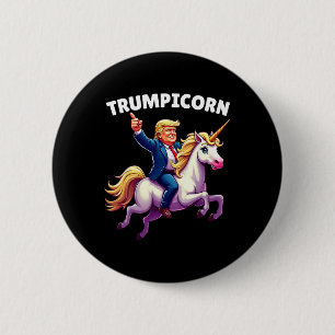 Badge Rond 5 Cm Trumpicorne Drôle Licorne Donald Trump Président J