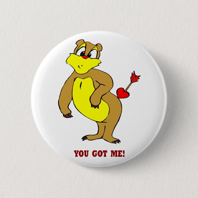 Badge Rond 5 Cm Tu M'As Le Bouton Valentine (Devant)