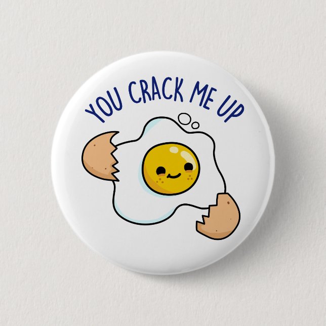 Badge Rond 5 Cm Tu Me Frappes Un Jeu D'Oeufs Drôle (Devant)