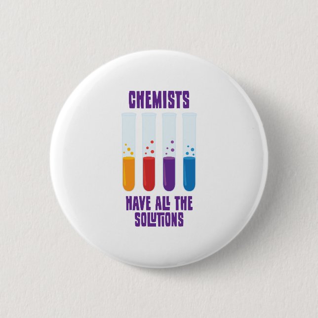 Badge Rond 5 Cm Tube d'essai chimiste (Devant)