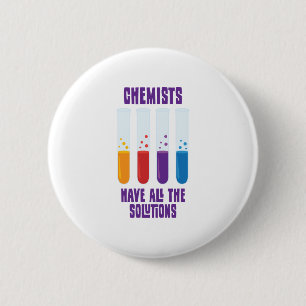 Badge Rond 5 Cm Tube d'essai chimiste