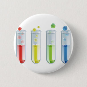 Badge Rond 5 Cm Tubes à essai de bande dessinée