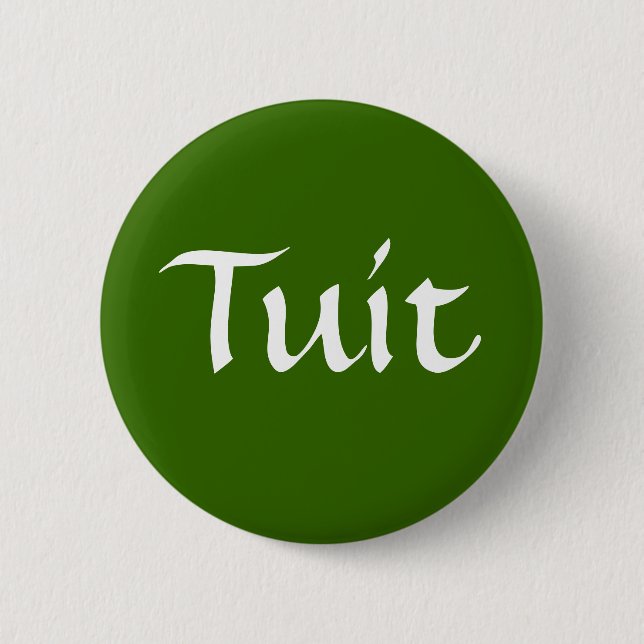 Badge Rond 5 Cm Tuit, vert olive (Devant)