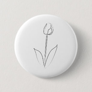 Badge Rond 5 Cm Tulipe de brosse