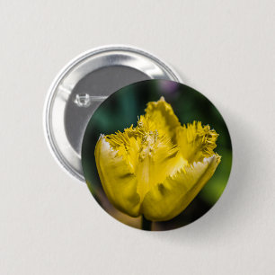 Badge Rond 5 Cm Tulipe jaune