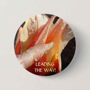 Badge Rond 5 Cm TULIPES Gouttes de pluie Bouton EN TÊTE ! Bouton