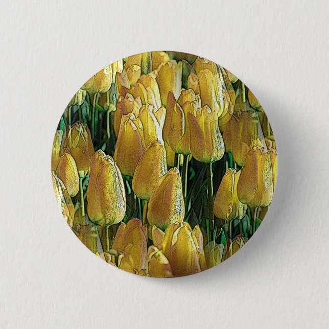 Badge Rond 5 Cm Tulips Sunshine Yellow (Devant)