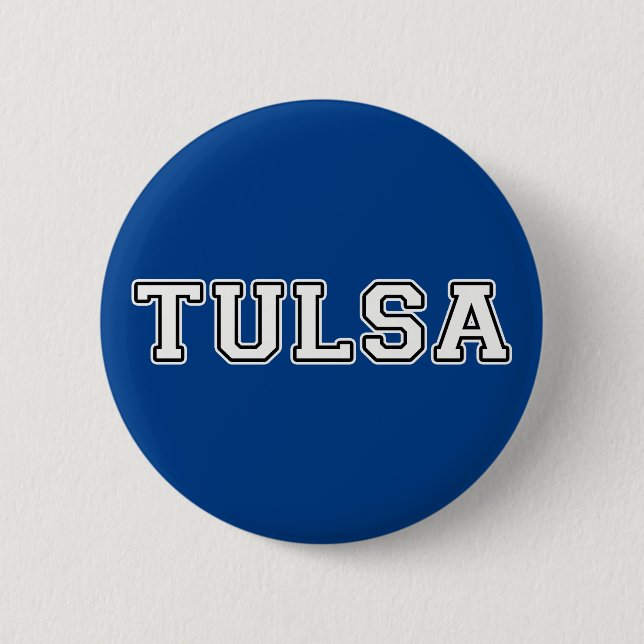 Badge Rond 5 Cm Tulsa Oklahoma (Devant)