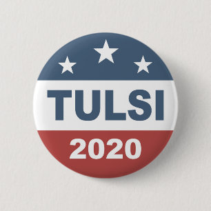 Badge Rond 5 Cm Tulsi Gabbard 2020 pour le président