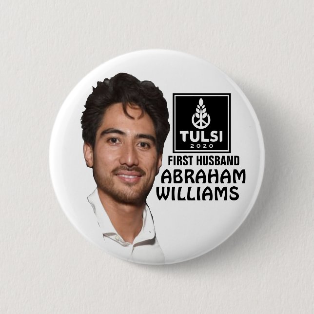 Badge Rond 5 Cm Tulsi Gabbard Abraham 2020 Williams pour premier (Devant)