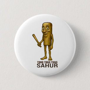 Badge Rond 5 Cm Tung Tung Tung Sahur - Drôles d'enfants italiens e
