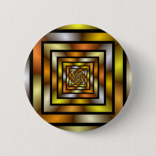 Badge Rond 5 Cm Tunnel lumineux coloré Trippy Fractal Graphisme