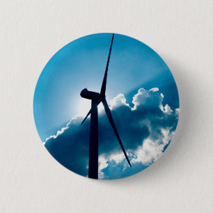 Badge Rond 5 Cm Turbine éolienne