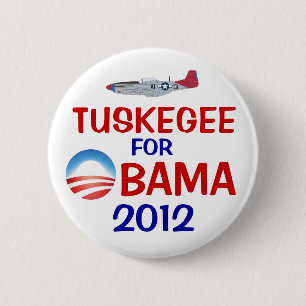 Badge Rond 5 Cm Tuskegee pour Obama