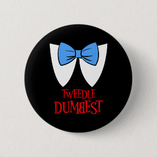 Badge Rond 5 Cm Tweedle costume Dumbest Halloween Fairytale Charac