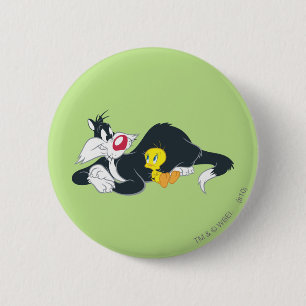 Badge Rond 5 Cm TWEETY™ En action Pose 14