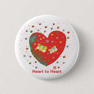 Badge Rond 5 Cm Two butterflies