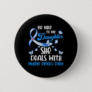 Badge Rond 5 Cm Type 1 Maman T1D Papa Mois de sensibilisation au d