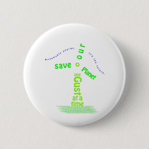 Badge Rond 5 Cm Typographie de moulin à vent