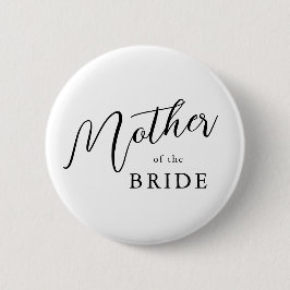 Badge Rond 5 Cm Typographie De Script Moderne Mère De La Mariée