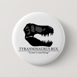 Badge Rond 5 Cm Tyrannosaure Rex