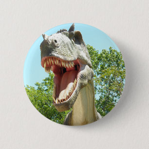Badge Rond 5 Cm Tyrannosaurus T-Rex Dinosaur