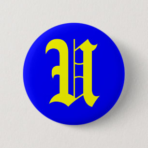 BADGE ROND 5 CM U - ANCIEN ANGLAIS