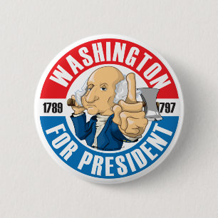 Badge Rond 5 Cm U.S. Les Présidents Campaign Button : #1