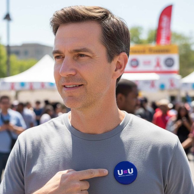 Badge Rond 5 Cm U=U VIH non détectable égale non transmettable (Créateur téléchargé)