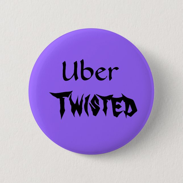 Badge Rond 5 Cm Uber, tordu (Devant)