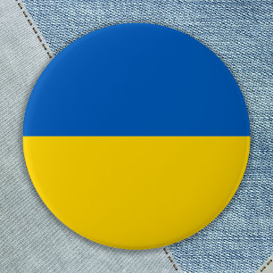Badge Rond 5 Cm Ukraine Drapeau ukrainien Soutien bleu jaune 