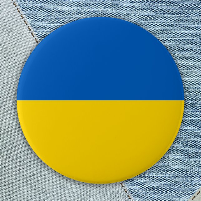 Badge Rond 5 Cm Ukraine Drapeau ukrainien Soutien bleu jaune  (Créateur téléchargé)