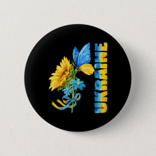 Badge Rond 5 Cm Ukraine Sunflower 8