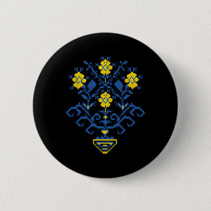 Badge Rond 5 Cm Ukraine Ukrainien Kiev Trysub Drapeau 11