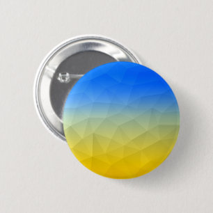 Badge Rond 5 Cm Ukraine yellow blue geometric mesh pattern