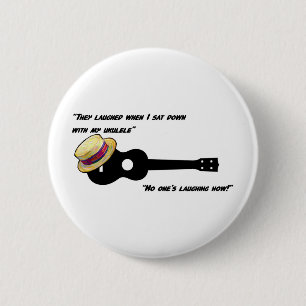 Badge Rond 5 Cm Ukulélé riante