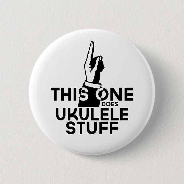 Badge Rond 5 Cm Ukulele Stuff - Funny Ukulele Music (Devant)