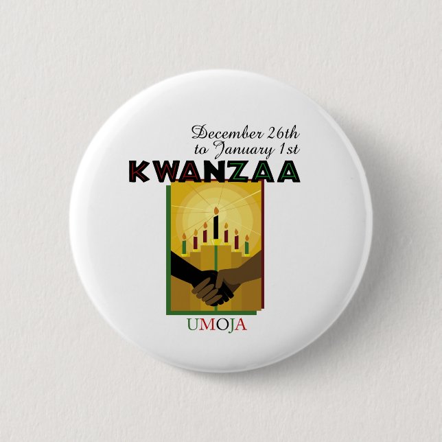 Badge Rond 5 Cm UMOJA - Unité (Devant)