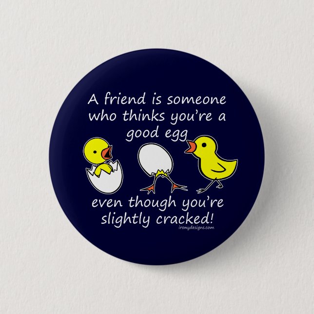 Badge Rond 5 Cm Un ami est quelqu'un (Devant)