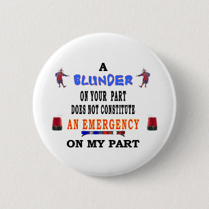 BADGE ROND 5 CM UN BLUNDER