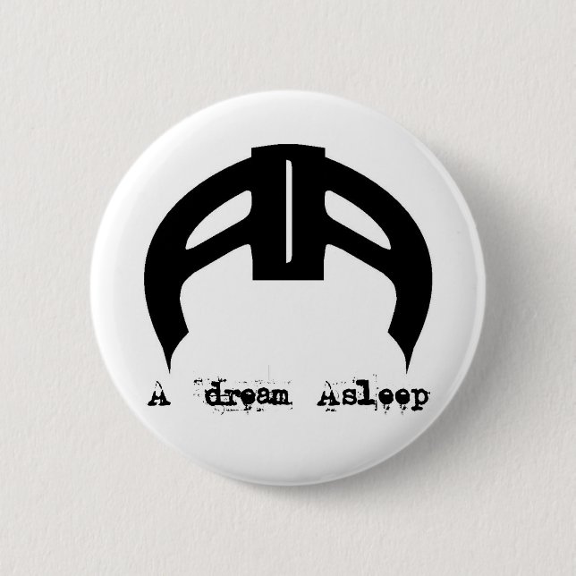 Badge Rond 5 Cm Un bouton endormi de logo de rêve (Devant)